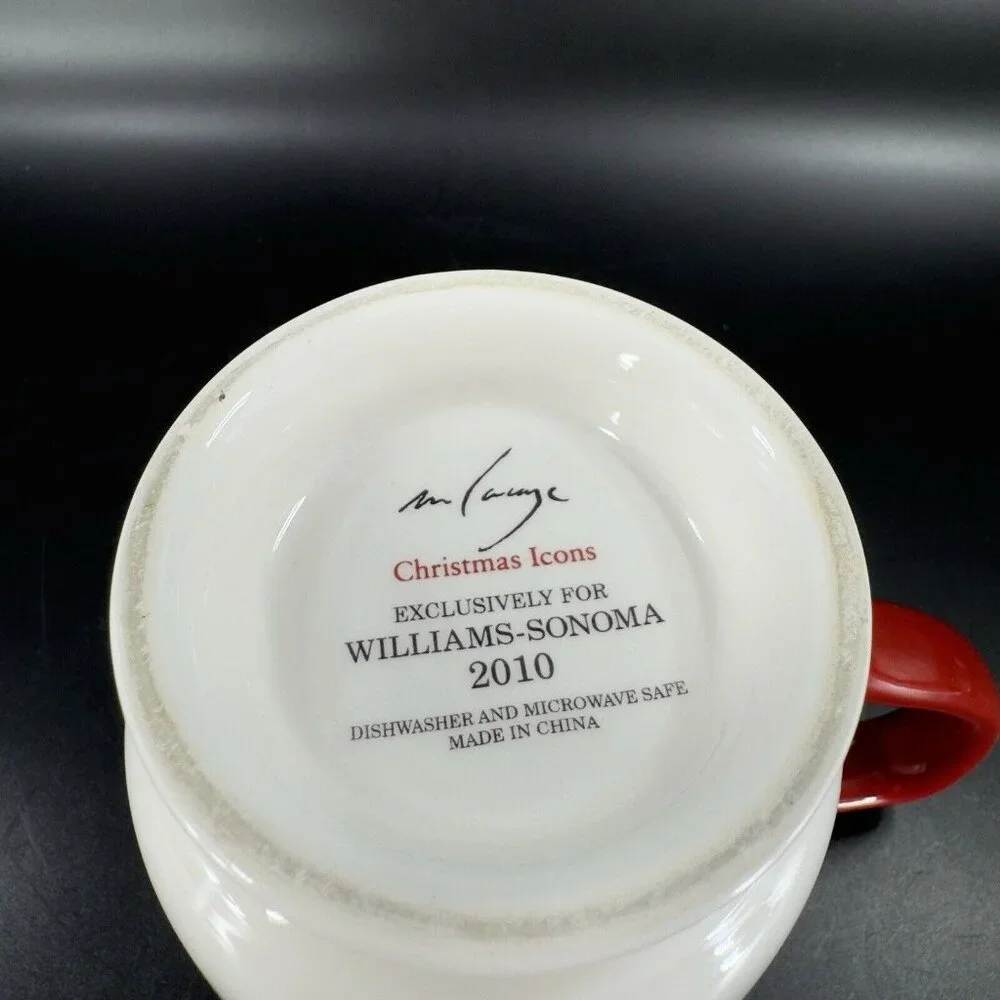 Williams Sonoma Gingerbread‎ Chef Ceramic Mug Cup Ceramic Christmas Icons Mug